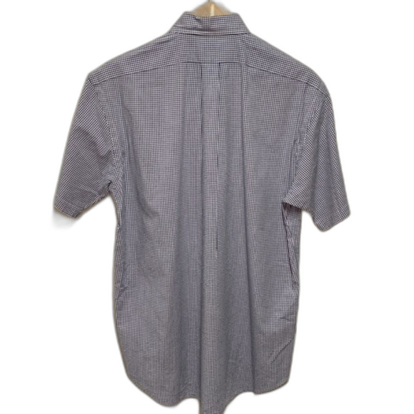 Ralph Lauren Blake Blue White Small Gingham Check SS Button Down Shirt Size M - Picture 3 of 11